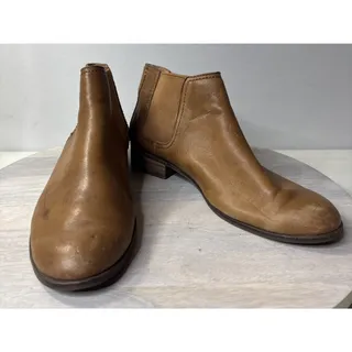 Photo of Frye Mallory Cognac Leather Chelsea Ankle Boots Womens Size 8.5 M Pull On