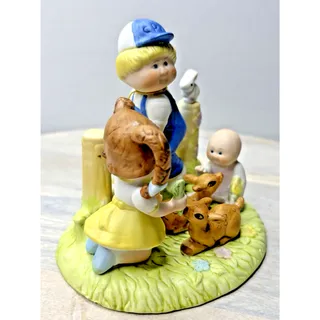 Photo of Cabbage Patch Kids W/Bunny,chicks,Rabbit & Deer,Porcelain