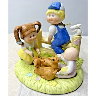 Photo of Cabbage Patch Kids W/Bunny,chicks,Rabbit & Deer,Porcelain