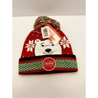 Photo of Coca-cola Polar Bear Happy Holidays Pom Beanie Toboggan Hat