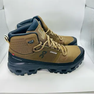 Photo of On Running Cloudrock Mid Waterproof Men's Hiking Boots Earth/Black 9.5
