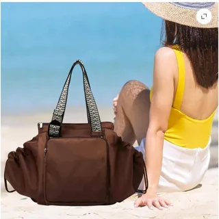 Photo of Milageto Transformable Cradle Bag Women Shoulder Bag for Gym Summer Travel Brown