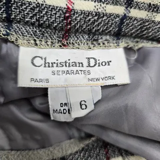 Photo of Vintage Christian Dior Separates Skirt
Gray Red Blue Off White Size 6