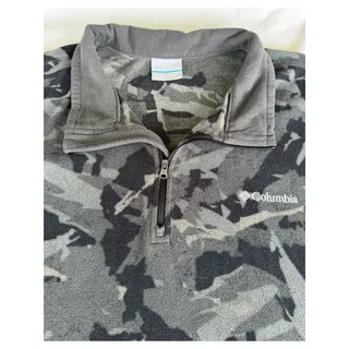 Photo of Gorpcore Outdoor Columbia Pine Ridge Half Zip Black/Gray Camo Fleece XXL Hiking