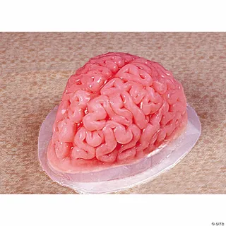 Photo of GORY LIFE SIZE BRAIN SHAPED JELLO ZOMBIE DESSERT MOLD HALLOWEEN PARTY PROP QA93