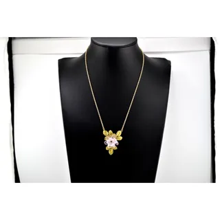 Photo of Michael Michaud Blushing Rose Flower Pendant Necklace