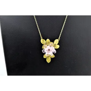 Photo of Michael Michaud Blushing Rose Flower Pendant Necklace