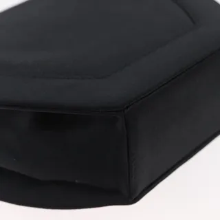 Photo of Saint Laurent Satin Shoulder Bag Black