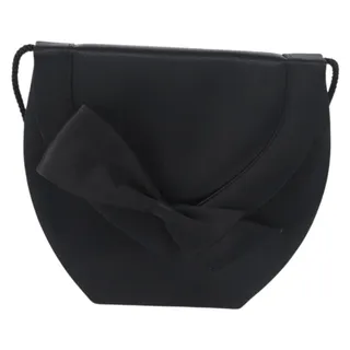 Photo of Saint Laurent Satin Shoulder Bag Black