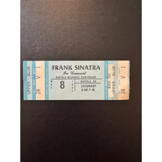 Photo of Frank Sinatra Ticket Stub - May 8 1982 - Buffalo NY