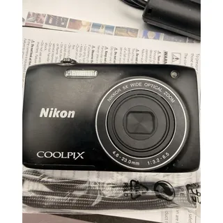 Photo of Nikon Coolpix S3100 14MP Black Digital Camera COMPLETE In Box *AS IS LENS STUCK*