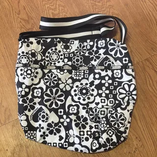 Photo of Lesportsac Black and White Floral Shoulder Bag