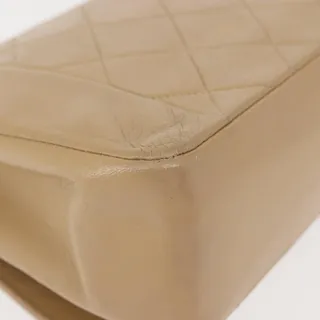 Photo of Chanel Matelasse Lambskin Chain Shoulder Bag Beige