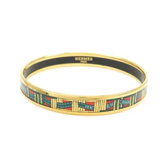 Photo of Hermes Clic H PM Bangle Gold Plating Bracelet Green