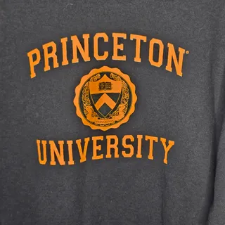 Photo of Champion Princeton University Black Orange Crewneck Sweatshirt Size Medium