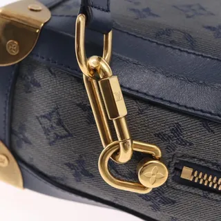 Photo of Louis Vuitton Monogram Denim Soft Trunk Shoulder Bag Blue