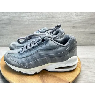 Photo of Nike Air Max 95 Shoes Gray Suede Running Sneakers BQ7222-001. Youth 6Y