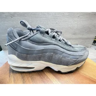 Photo of Nike Air Max 95 Shoes Gray Suede Running Sneakers BQ7222-001. Youth 6Y