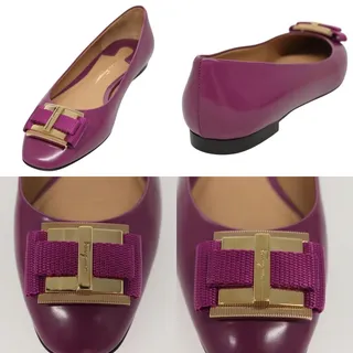 Photo of Salvatore Ferragamo Leather Pumps Shoes Purple