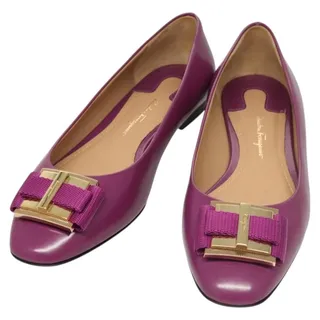 Photo of Salvatore Ferragamo Leather Pumps Shoes Purple