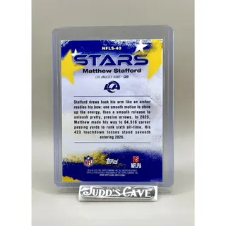 Photo of π¨ 2026 Topps Flagship Matthew Stafford NFL Stars Foil #NFLS-40 LA Rams π