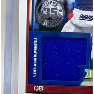 Photo of 🚨 2026 Topps Flagship Jaxson Dart 1991 Relic Player-Worn #91TFR-JD Giants 🏈