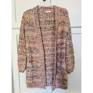 Photo of Marine Layer Ontario Rainbow Marled Cardigan Open Front Sweater Retail $175