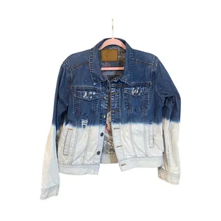 Photo of Iro-Ochi Limited Edition Embroidered Denim Jacket M Blue White Ombre 170/300 art