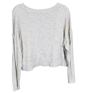 Photo of Altar’d State Cropped Knit Sweatshirt Neutral Beige Size Medium boho romantic