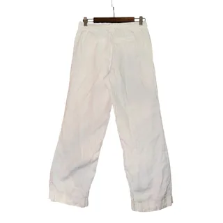 Photo of Charter club 100% linen white pull on pants small drawstring waist coastal