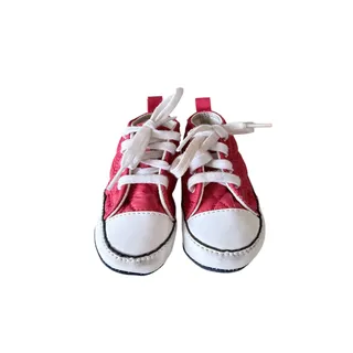 Photo of Converse baby red chuck Taylor all star crib shoes size 3 soft sole unisex