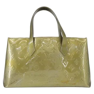 Photo of Louis Vuitton Monogram Vernis Wilshire PM Bag Gris Art Deco Gray