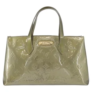 Photo of Louis Vuitton Monogram Vernis Wilshire PM Bag Gris Art Deco Gray