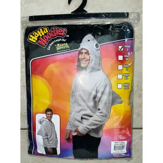 Photo of ADULT HOODIE JACKET SHARK FUN BEACH PARTY HALLOWEEN COSTUME NEW