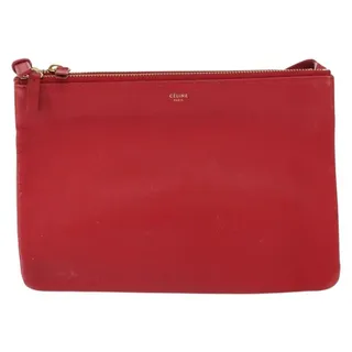 Photo of Celine Leather Trio Shoulder Bag Red
