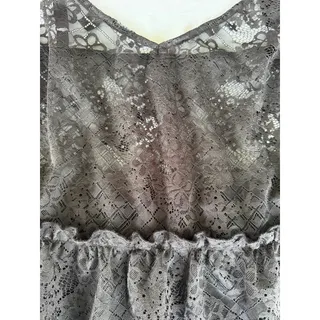 Photo of Whimsygoth FairyGrunge IndieSleaze Goth Black Lace Babydoll Cami Top Plus Size