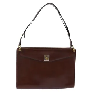 Photo of Dior Calfskin Leather Saddle Shoulder Bag Brown