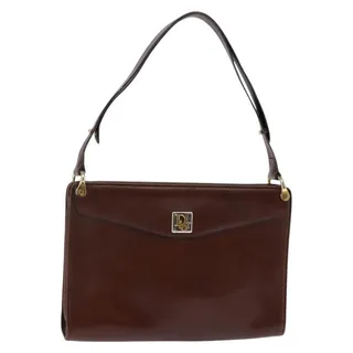 Photo of Dior Calfskin Leather Saddle Shoulder Bag Brown