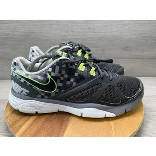 Photo of Nike Dual Fusion TR IV men's cross trainers in a grey and lime. Men 10.5