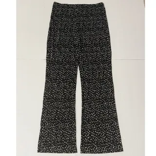 Photo of Chico's Travelers Plisse Crinkled Palazzo Pants, Polka Dot Print, Size 1