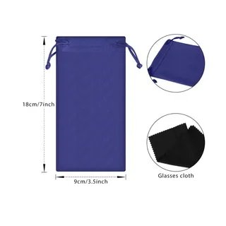 Photo of Frienda 25 Pieces Microfiber Case Pouch Bag Glasses Sunglasses Case Soft Pouch with 2 Eyeglass Cleaning Cloth
