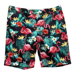 Photo of LoudMouth Golf Shorts Men's Size 40 Waist Flamingo Tropical Hawaii Chino 11"