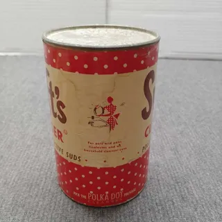Photo of Swift's Cleanser Vintage Tin Polka Dot Advertising Collectible Chemical