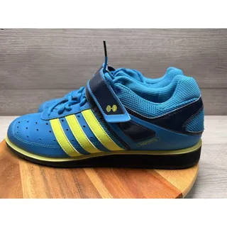 Photo of Adidas Power Perfect 2 Weightlifting Mens Size 12 Blue Yellow Sneakers Lace Up
