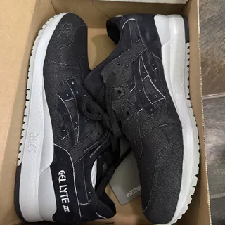 Photo of Mens 10 Asics Gel Lyte III Mid Grey/ Black Denim H7ZNQ-9690 LEP