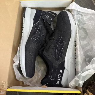 Photo of Mens 10 Asics Gel Lyte III Mid Grey/ Black Denim H7ZNQ-9690 LEP