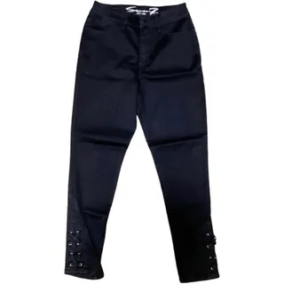 Photo of Seven7 High Rise Skinny Black Jeans Lace Up Ankle Hem size 6 NEW No Tags