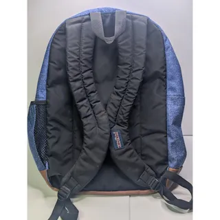 Photo of JanSport Cool Student Backpack Blue 34L Laptop Bag Brown Bottom JS0A2SDD