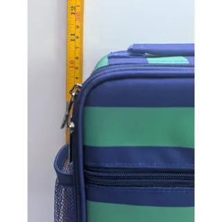 Photo of Cali & Caro Navy Green Stripe Lunch Tote Insulated Bag NWT Kids School