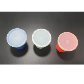 Photo of Vintage 1970's Tupperware Classic Plastic Bell Tumblers with lids, 109 Set of 3
